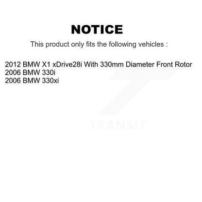 Kit de disques de frein à disque avant et plaquettes semi-métalliques pour BMW X1 330i 330xi
