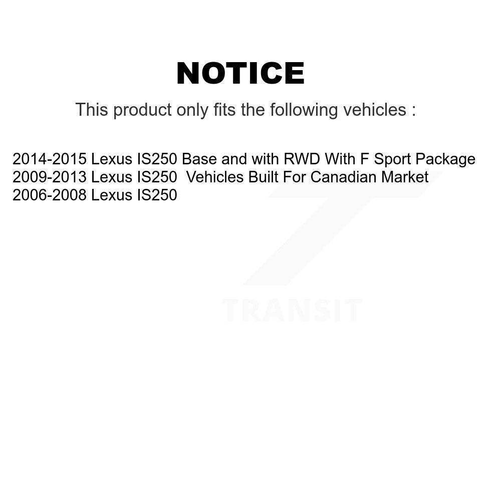 Kit de disques de frein à disque avant et plaquettes semi-métalliques pour Lexus IS250 K8F-100475