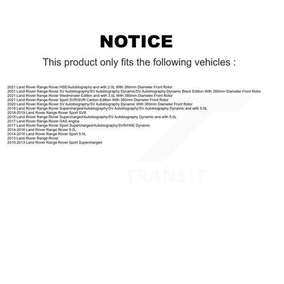 Kit de disques de frein à disque avant et plaquettes semi-métalliques pour Land Rover Range Sport