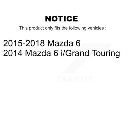 Kit de disques de frein à disque avant et plaquettes semi-métalliques pour Mazda 6 K8F-100609