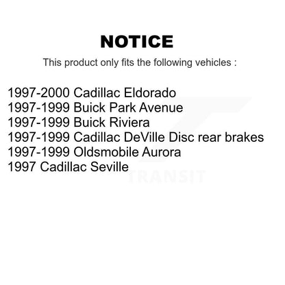 Kit de rotor de frein avant et arrière et plaquettes semi-métalliques pour Cadillac DeVille Buick Par