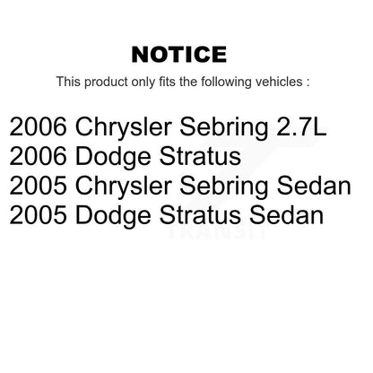 Kit de plaquettes de frein semi-métalliques pour Rotors de frein avant et arrière, pour Chrysler Sebring Dodge Stratu