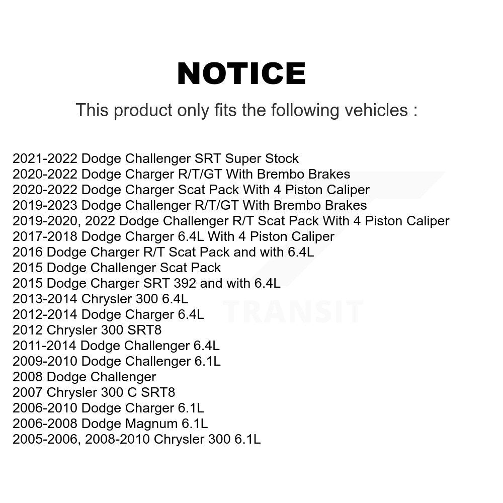 Kit de plaquettes semi-métalliques de Rotor de frein à disque avant et arrière, pour Dodge Charger Chrysler 30