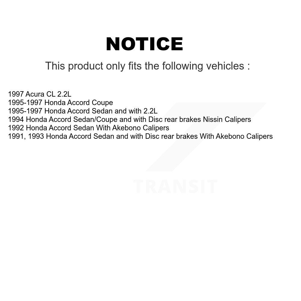 Rotors de frein à disque avant et arrière et Kit de plaquettes semi-métalliques pour Honda Accord Acura C