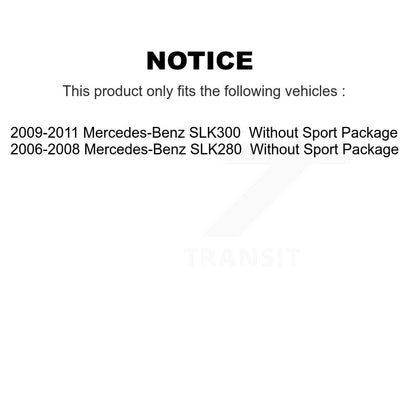 Kit de rotor de frein avant et arrière et plaquettes semi-métalliques pour Mercedes-Benz SLK280 SLK30