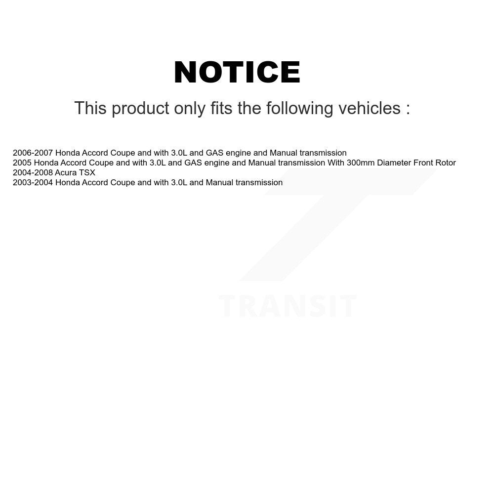 Kit de rotor de frein à disque avant et arrière et plaquettes semi-métalliques pour Honda Accord Acura TS