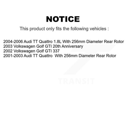 Kit de plaquettes semi-métalliques de Rotor de frein avant et arrière, pour Volkswagen Golf Audi TT Quattr