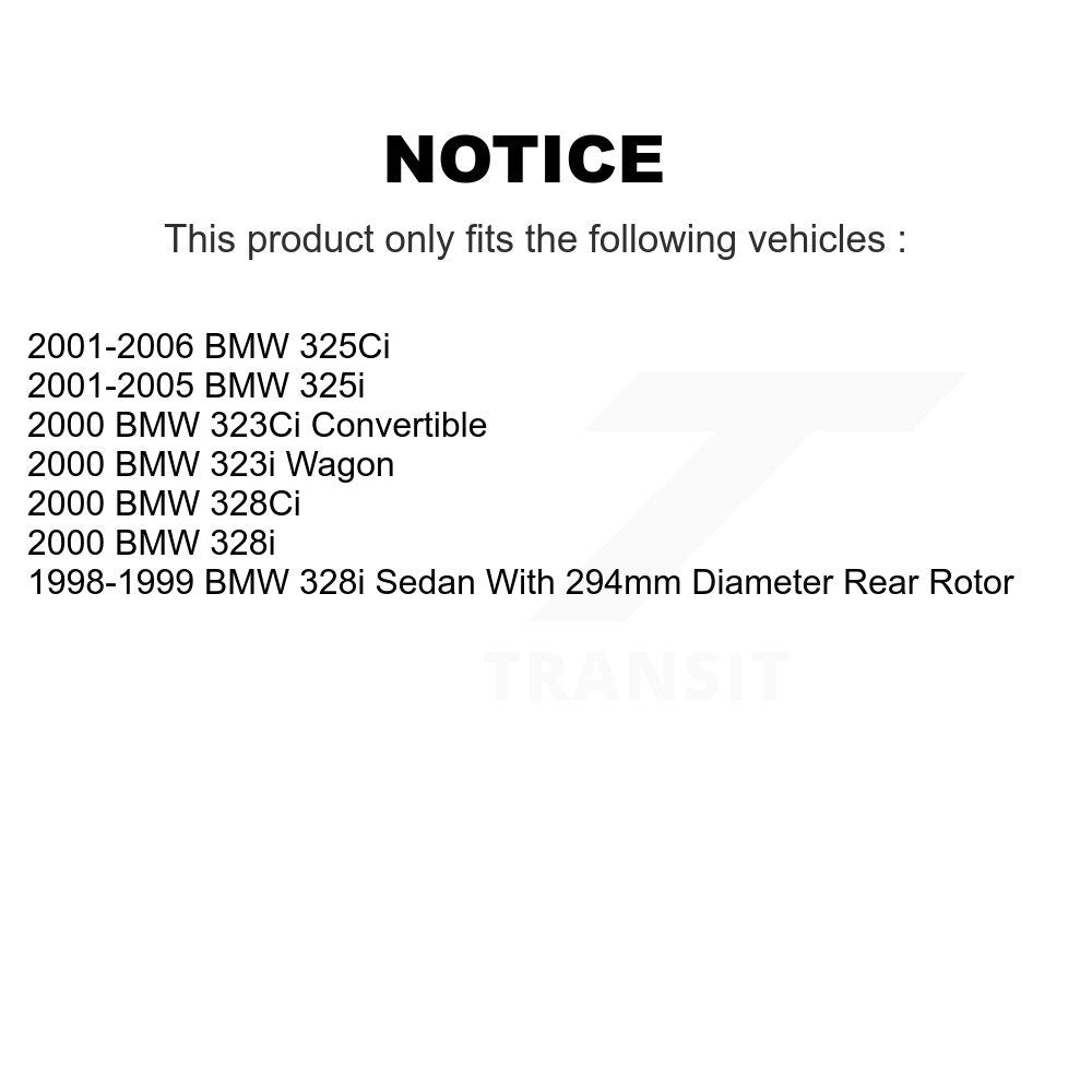 Kit de plaquettes de frein semi-métalliques pour Rotors de frein avant et arrière, pour BMW 325i 325Ci 328i 323Ci 323