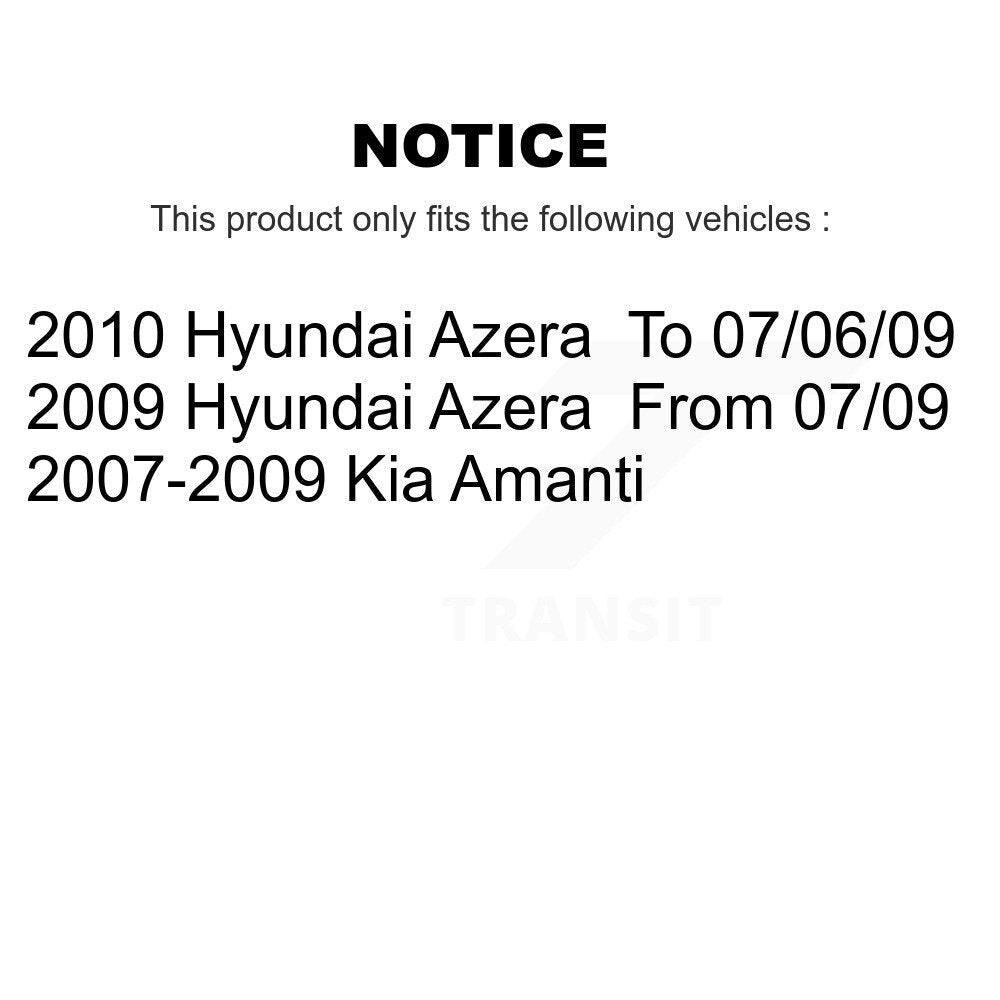 Rotor de frein à disque avant et arrière et Kit de plaquettes semi-métalliques pour Kia Amanti Hyundai Azer