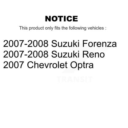 Kit de plaquettes de frein semi-métalliques pour Rotors de frein avant et arrière, pour Chevrolet Optra Suzuki Forenz
