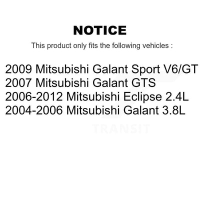 Kit de plaquettes de frein à disque semi-métalliques avant et arrière, pour Mitsubishi Eclipse Galan