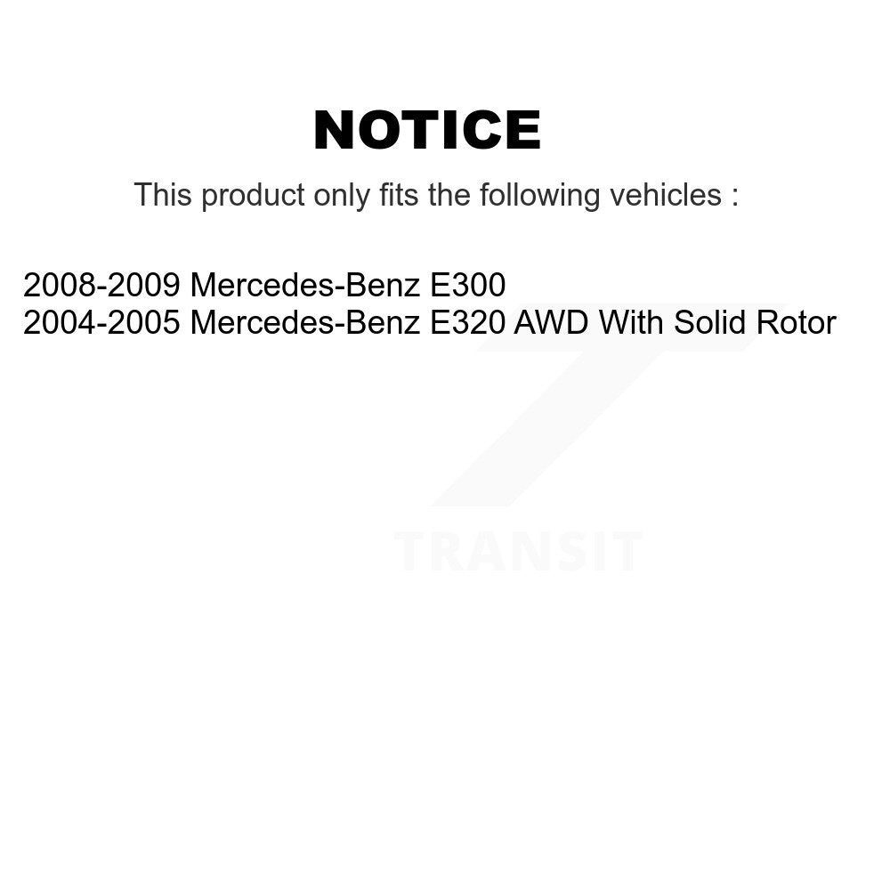 Rotors de frein à disque avant et arrière et Kit de plaquettes semi-métalliques pour Mercedes-Benz E320 E30