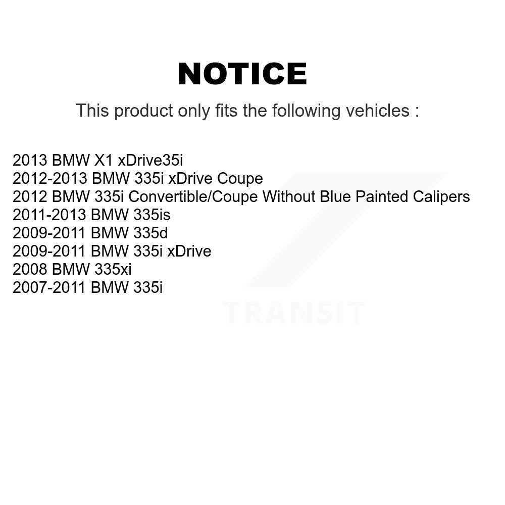 Kit de plaquettes de frein semi-métalliques pour Rotors de frein avant et arrière, pour BMW 335i xDrive X1 335xi 335i