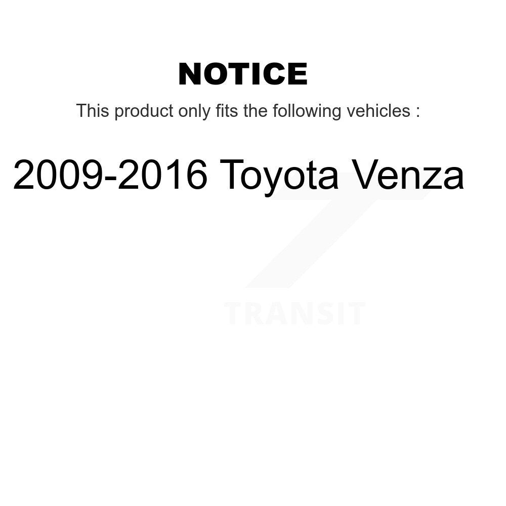 Kit de rotor de frein à disque avant et arrière et plaquettes semi-métalliques pour Toyota Venz 2009-2016