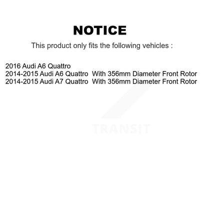 Kit de rotors de frein à disque avant et arrière et plaquettes semi-métalliques pour Audi A6 Quattro A7