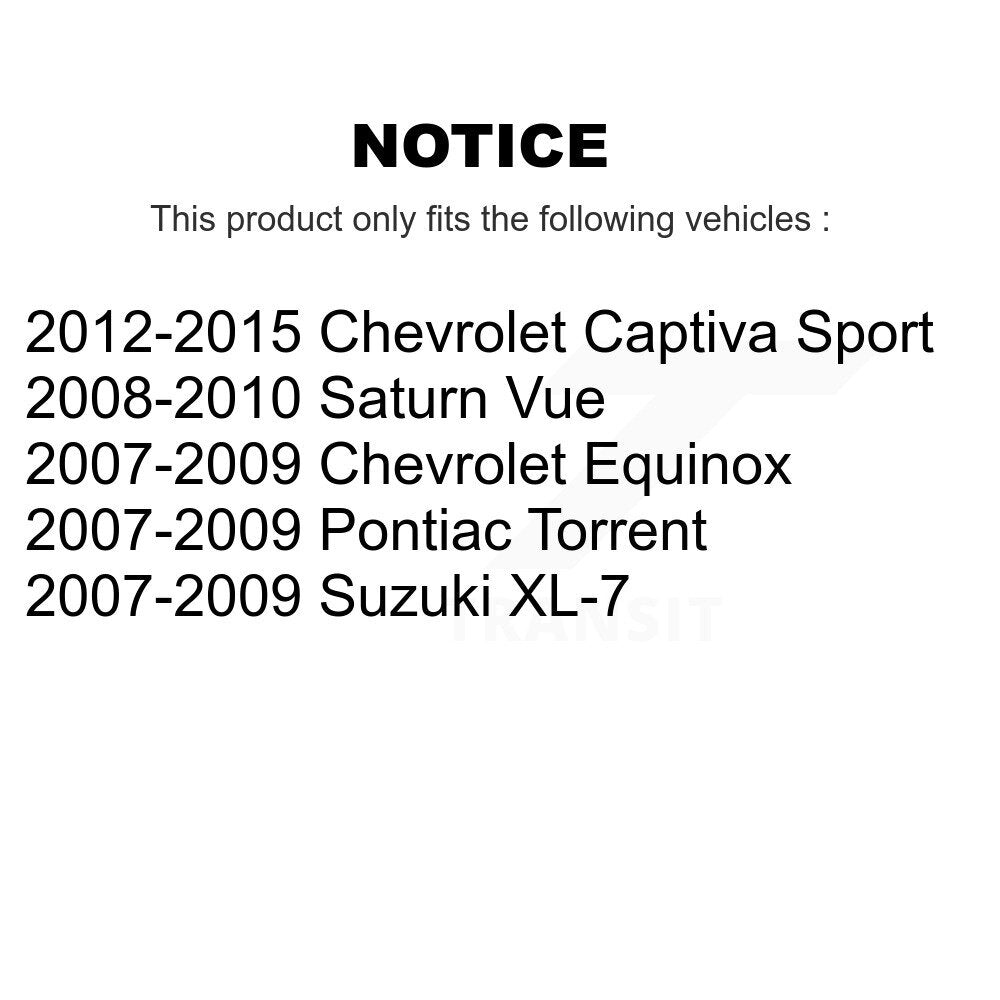Kit de plaquettes semi-métalliques de Rotor de frein arrière, pour Chevrolet Equinox Pontiac Torrent Vu