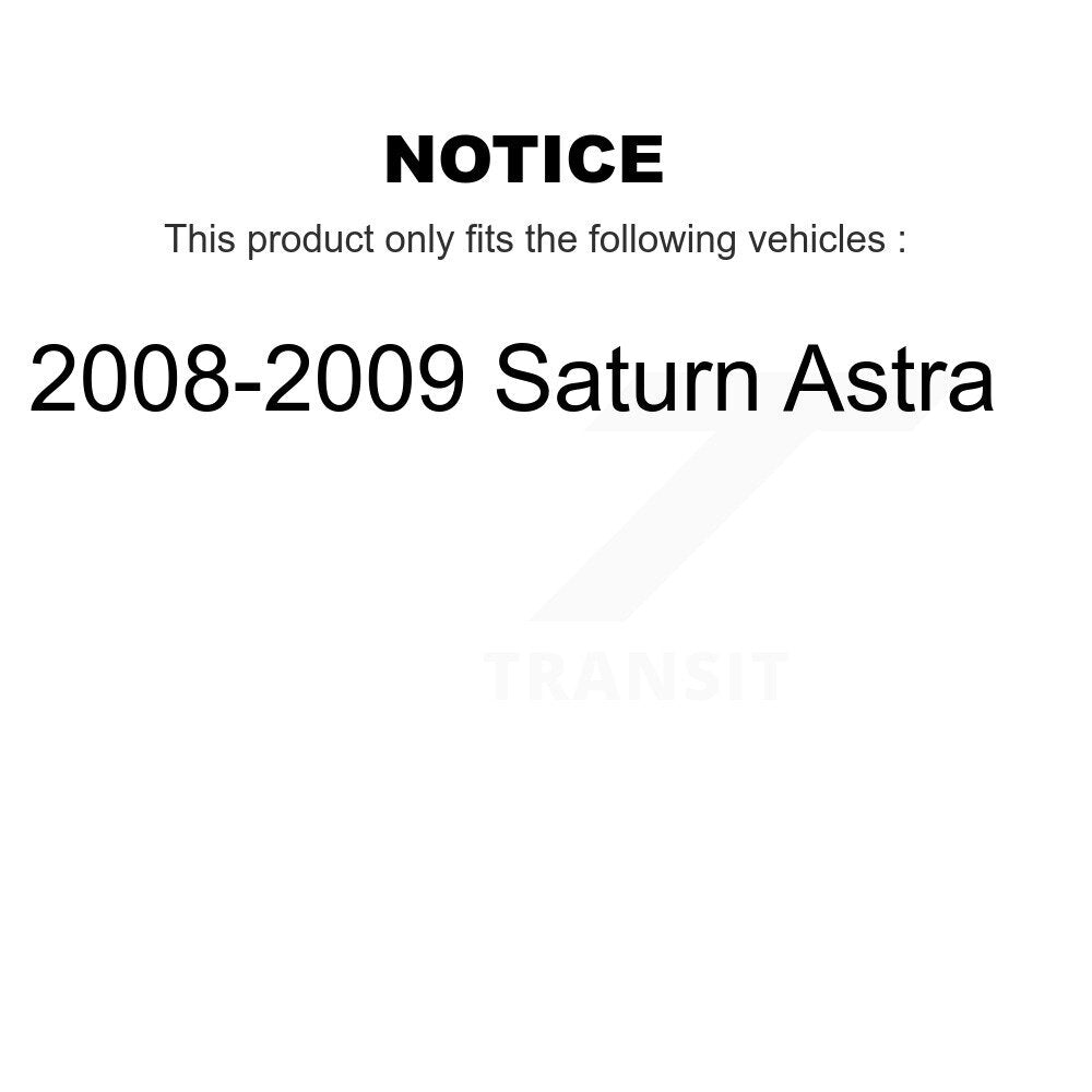 Kit de disques de frein à disque arrière et plaquettes semi-métalliques pour Saturn Astra 2008-2009