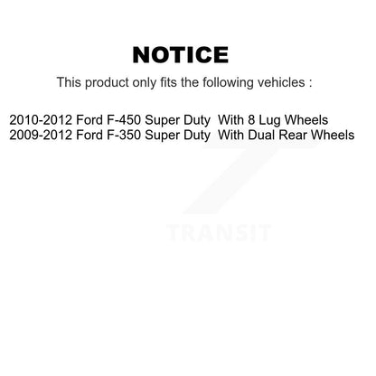 Kit de rotor de frein arrière et de plaquettes semi-métalliques pour Ford F-350 Super Duty F-250 F-45