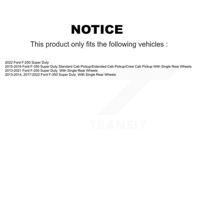 Rotors de frein à disque arrière et Kit de plaquettes semi-métalliques pour Ford F-350 Super Duty F-25