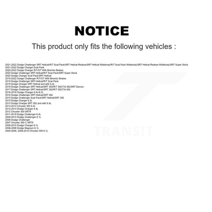 Kit de plaquettes semi-métalliques de Rotor de frein arrière, pour Dodge Charger Chrysler 300 Challenge