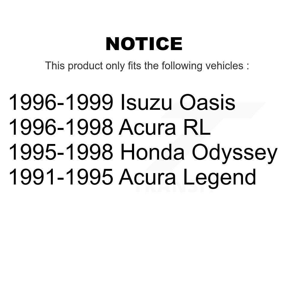 Kit de rotor de frein arrière et de plaquettes semi-métalliques pour Honda Odyssey Acura Legend RL Isuz