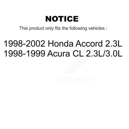 Kit de rotors de frein à disque arrière et plaquettes semi-métalliques pour Honda Accord Acura CL