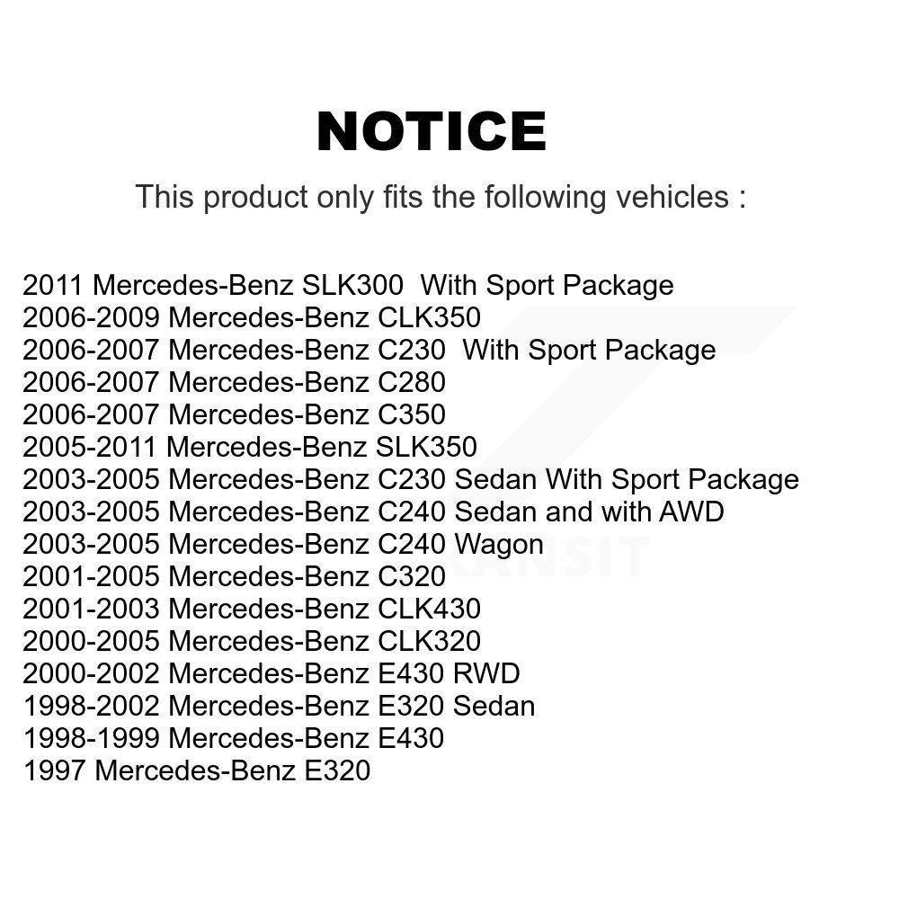 Kit de plaquettes semi-métalliques de Rotor de frein arrière, pour Mercedes-Benz C230 SLK350 CLK320 E32