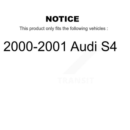 Kit de disques de frein à disque arrière et plaquettes semi-métalliques pour Audi S4 2000-2001