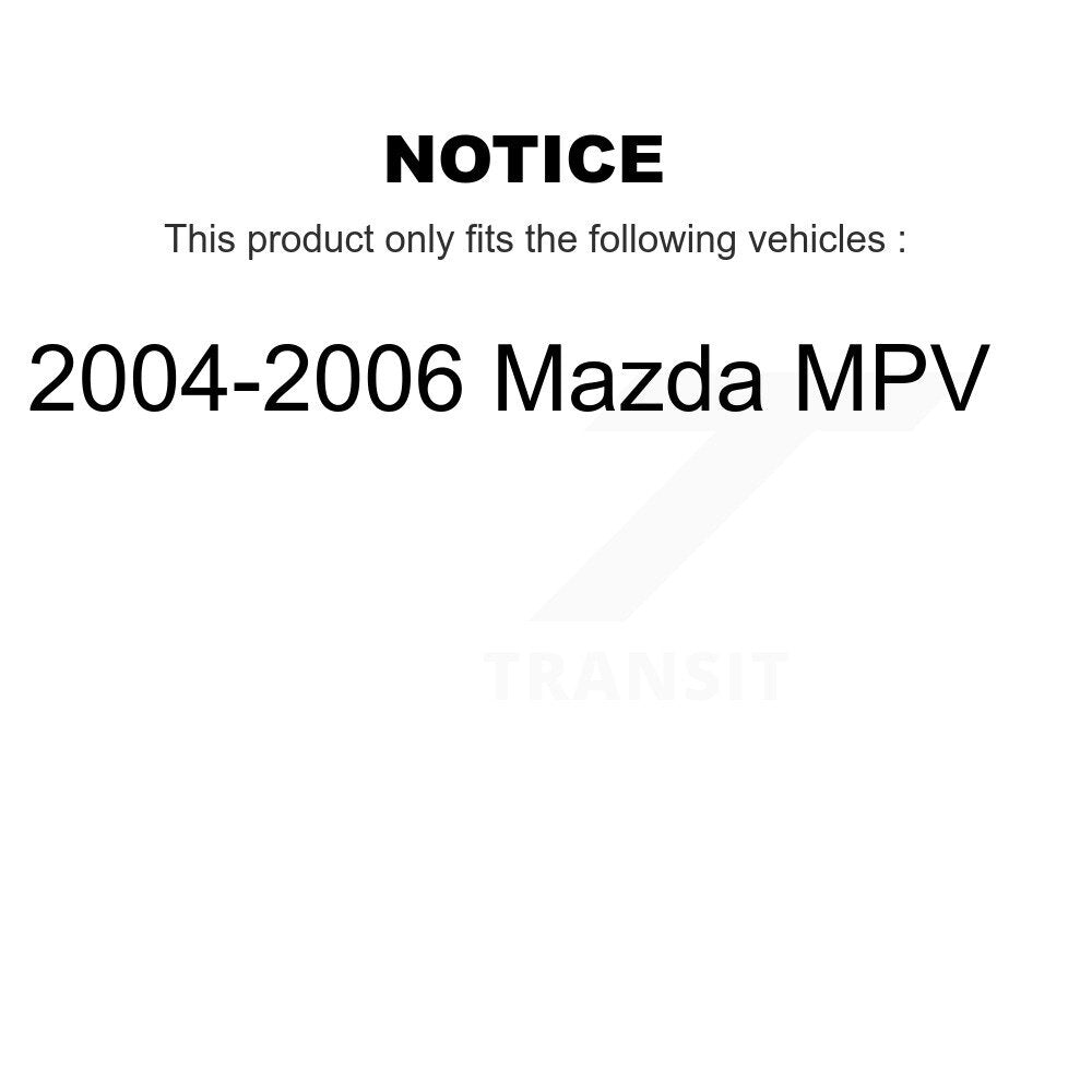 Kit de disques de frein à disque arrière et plaquettes semi-métalliques pour Mazda MPV 2004-2006