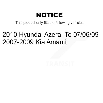 Kit de rotors de frein à disque arrière et plaquettes semi-métalliques pour Kia Amanti Hyundai Azera