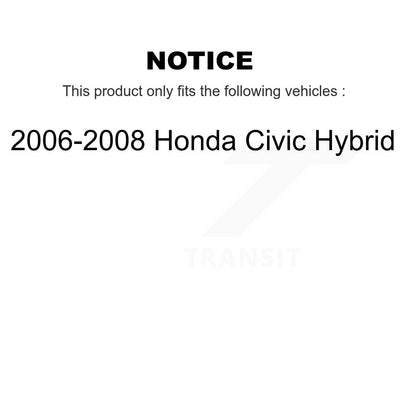 Kit de plaquettes et de tambour semi-métalliques de Rotor de frein avant et arrière (7 pièces) pour Honda Civic Hybri