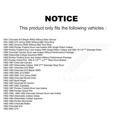 Kit de tambour à plaquettes semi-métalliques pour Rotor de frein avant et arrière (7 pièces) pour Chevrolet Camaro S1
