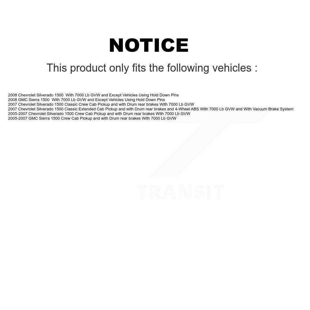 Rotors de frein avant et arrière, Kit de tambour à plaquettes semi-métalliques (9 pièces) pour Chevrolet Silverad