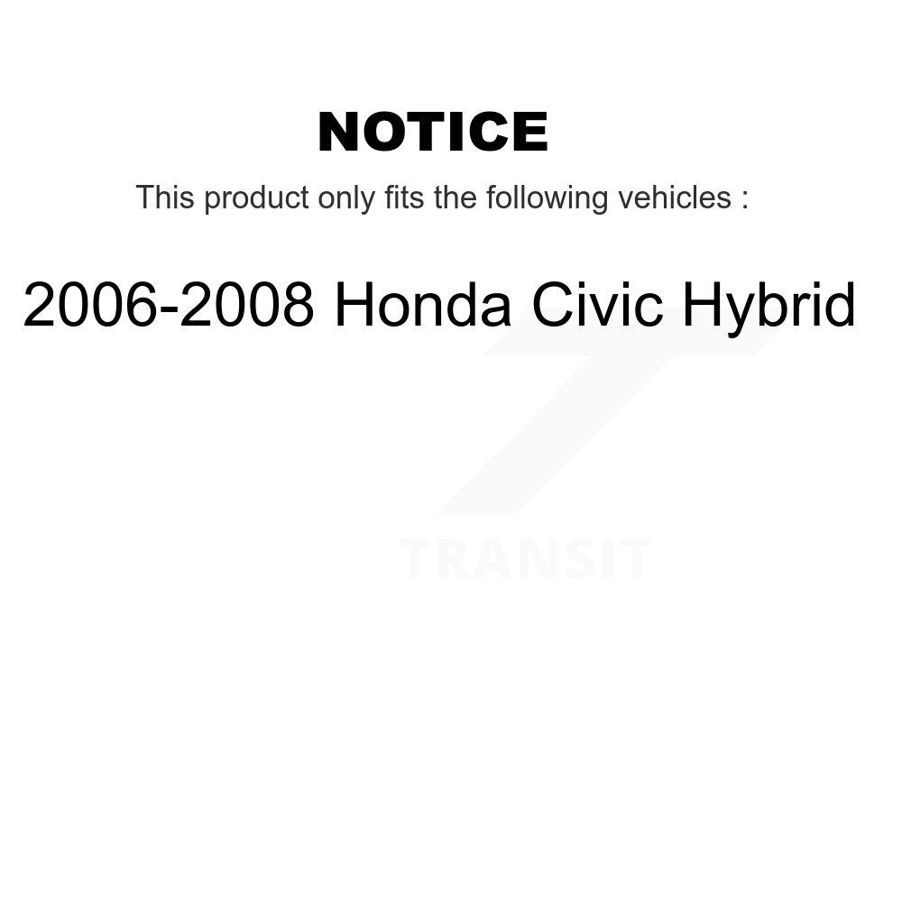Kit de plaquettes et de tambour semi-métalliques pour Rotor de frein avant et arrière (9 pièces) pour Honda Civic Hybri