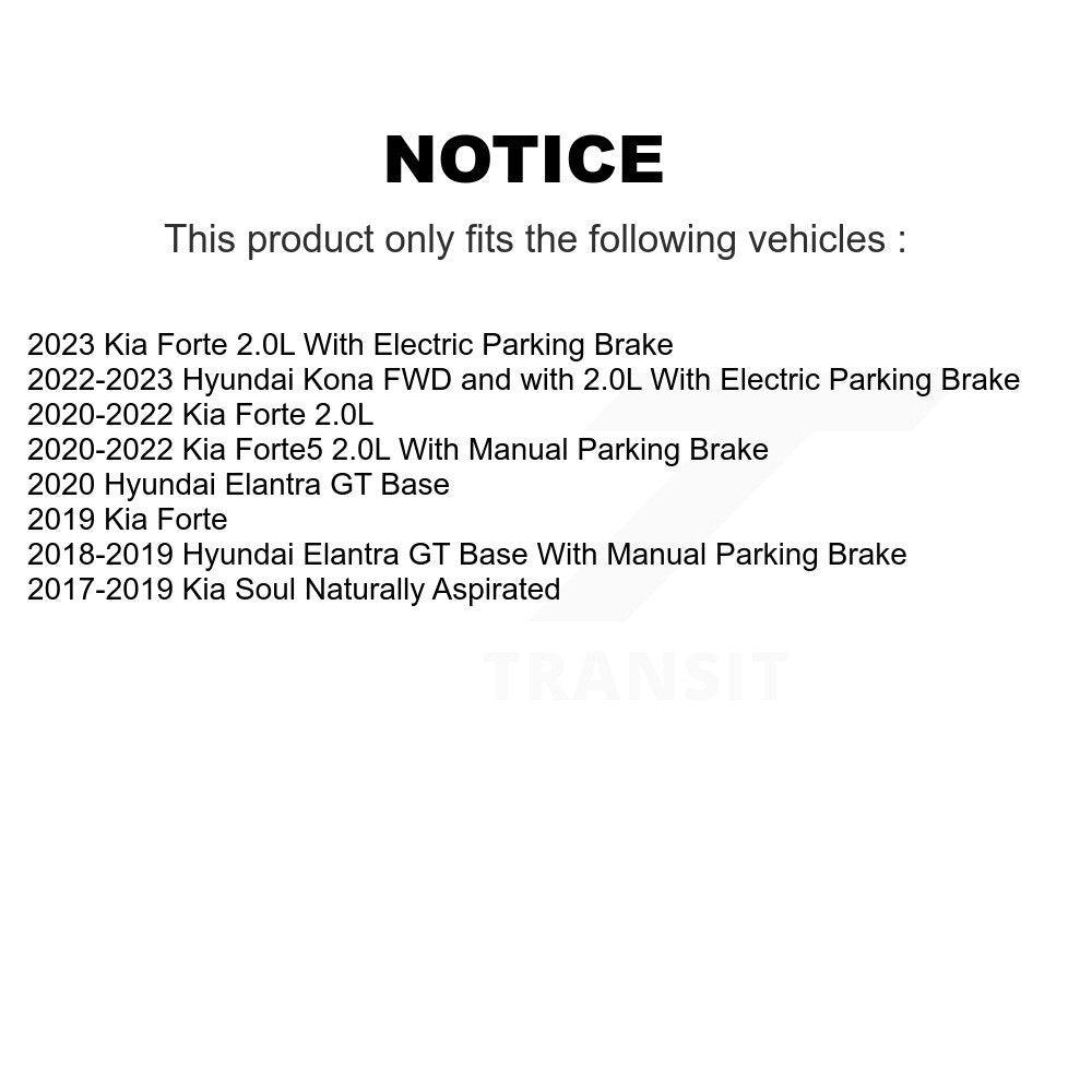 Kit de plaquettes de frein semi-métalliques pour Rotors de frein avant et arrière, pour Kia Hyundai Kona Forte Soul G