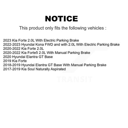 Kit de plaquettes de frein semi-métalliques pour Rotors de frein avant et arrière, pour Kia Hyundai Kona Forte Soul G
