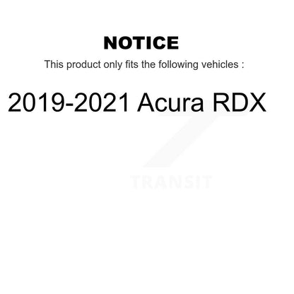 Kit de disques de frein à disque arrière et de plaquettes semi-métalliques pour Acura RDX 2019-2021