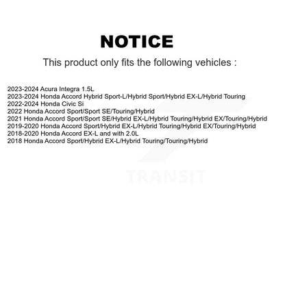 Kit de rotor de frein avant et de plaquettes semi-métalliques pour Honda Civic Accord Acura Integr
