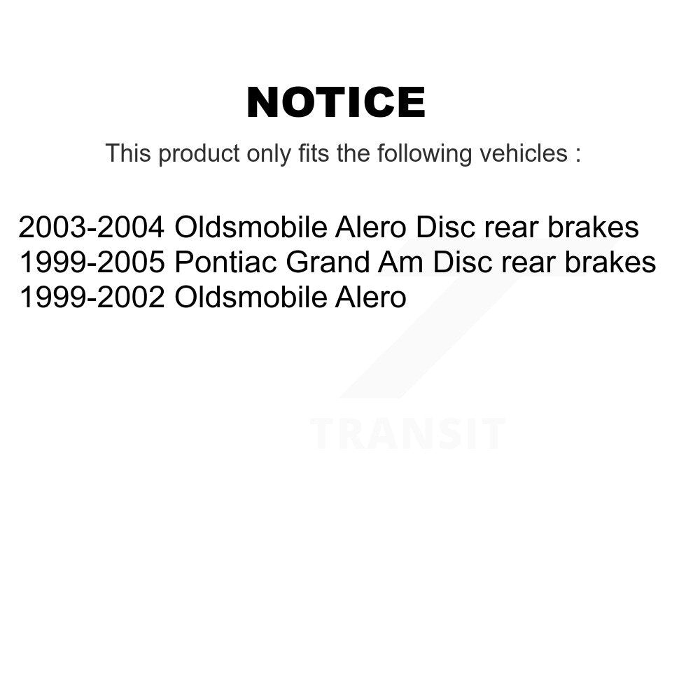 Kit de rotor de frein avant et arrière et plaquettes semi-métalliques pour Pontiac Grand Am Oldsmobil