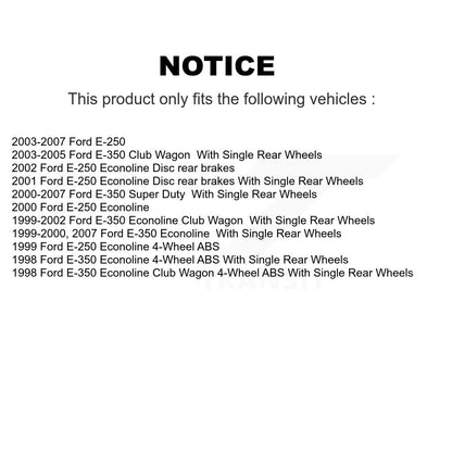 Kit de rotor de frein avant et arrière et plaquettes semi-métalliques pour Ford E-350 Super Duty E-25