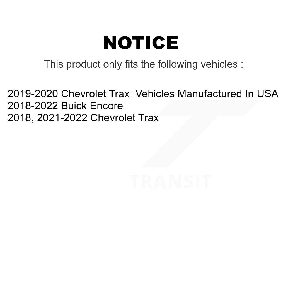 Kit de rotor de frein avant et arrière et plaquettes semi-métalliques pour Buick Encore Chevrolet Tra