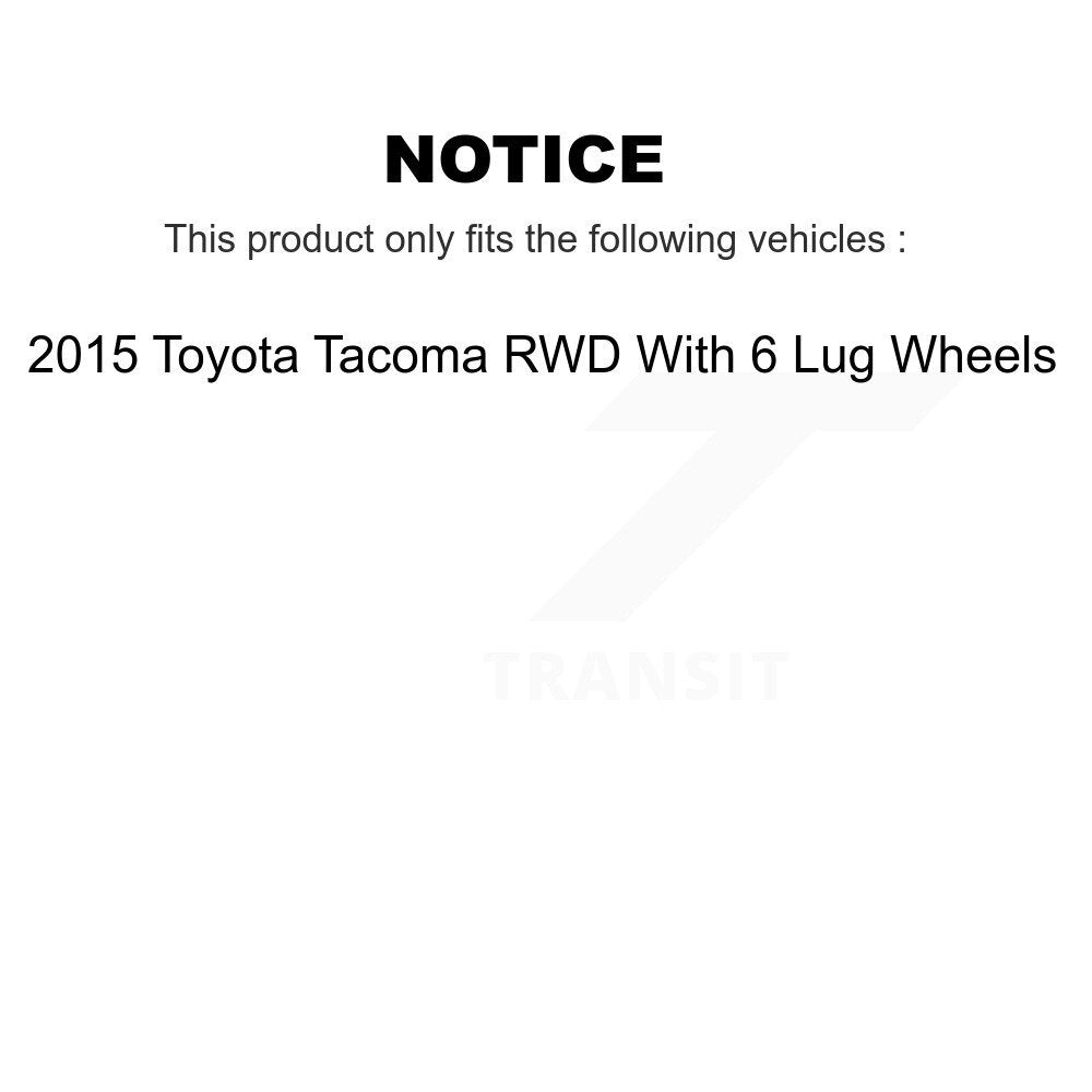 Kit de plaquettes et de tambour semi-métalliques pour Rotor de frein avant et arrière, pour Toyota Tacoma RW 2015