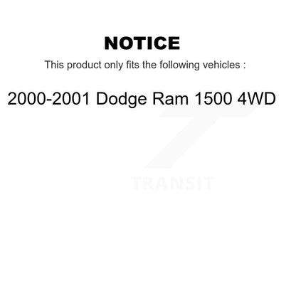 Kit de plaquettes et de tambour semi-métalliques pour Rotor de frein avant et arrière, pour Dodge Ram 1500 4W 00-01