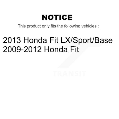 Rotors de frein à disque avant et arrière, plaquettes semi-métalliques et Kit de tambour pour Honda Fit