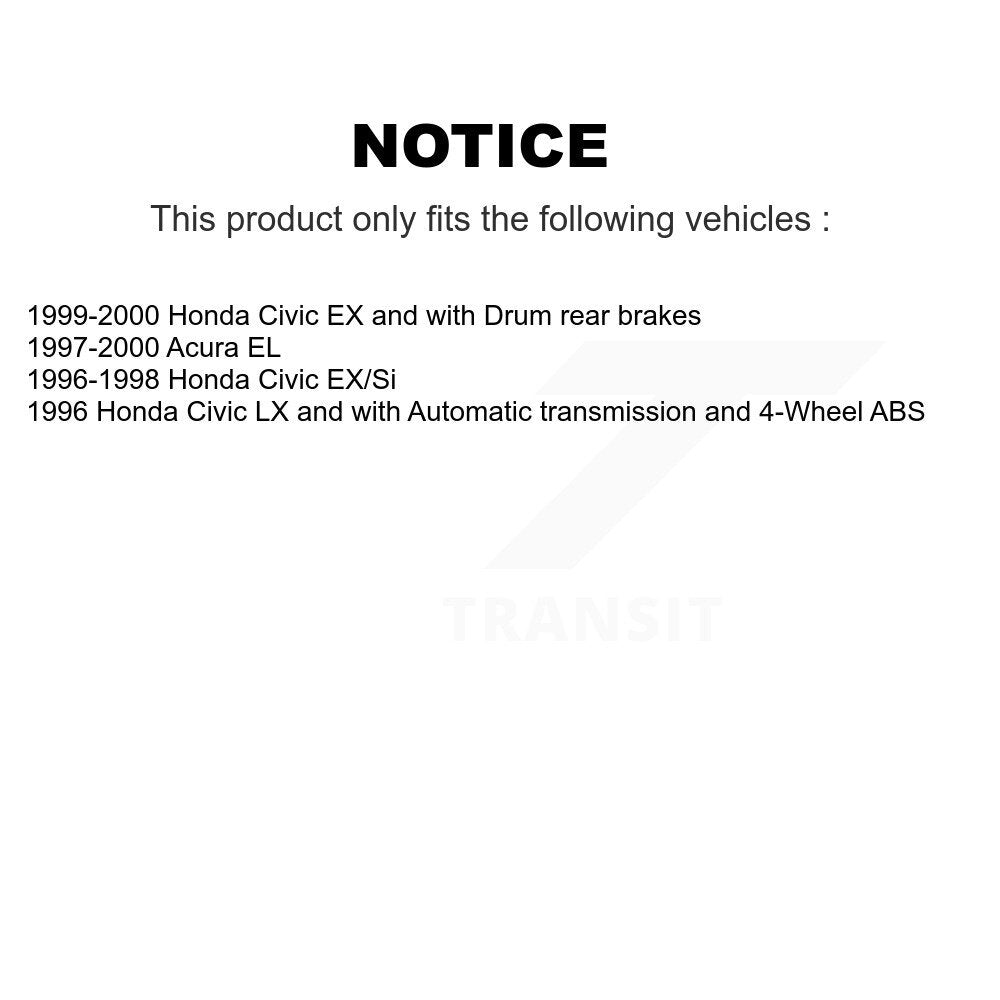 Rotors de frein à disque avant et arrière, Kit de tambour à plaquettes semi-métalliques pour Honda Civic Acura E