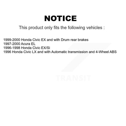 Rotors de frein à disque avant et arrière, Kit de tambour à plaquettes semi-métalliques pour Honda Civic Acura E