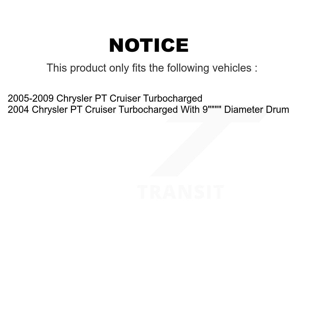 Rotor de frein à disque avant et arrière, Kit de tampons et de tambour semi-métalliques pour Chrysler PT Cruise