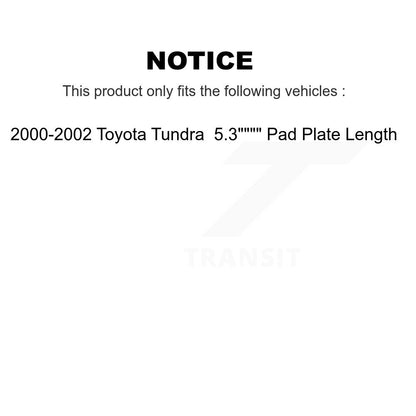 Rotors de frein à disque avant et arrière, plaquettes semi-métalliques et Kit de tambour pour Toyota Tundra