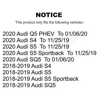 Kit de disques de frein à disque avant et arrière et plaquettes semi-métalliques pour Audi S5 Sportback S