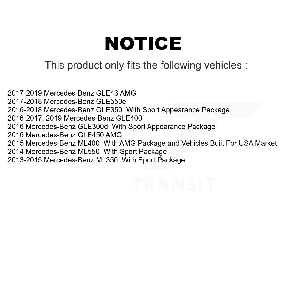 Kit de plaquettes semi-métalliques de Rotor de frein arrière, pour Mercedes-Benz ML350 GLE400 GLE350 AM